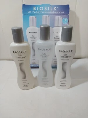 BioSilk Silk Therapy Shampoo & Conditioner and 7oz Leave-in Treatment - Image 1 of 4