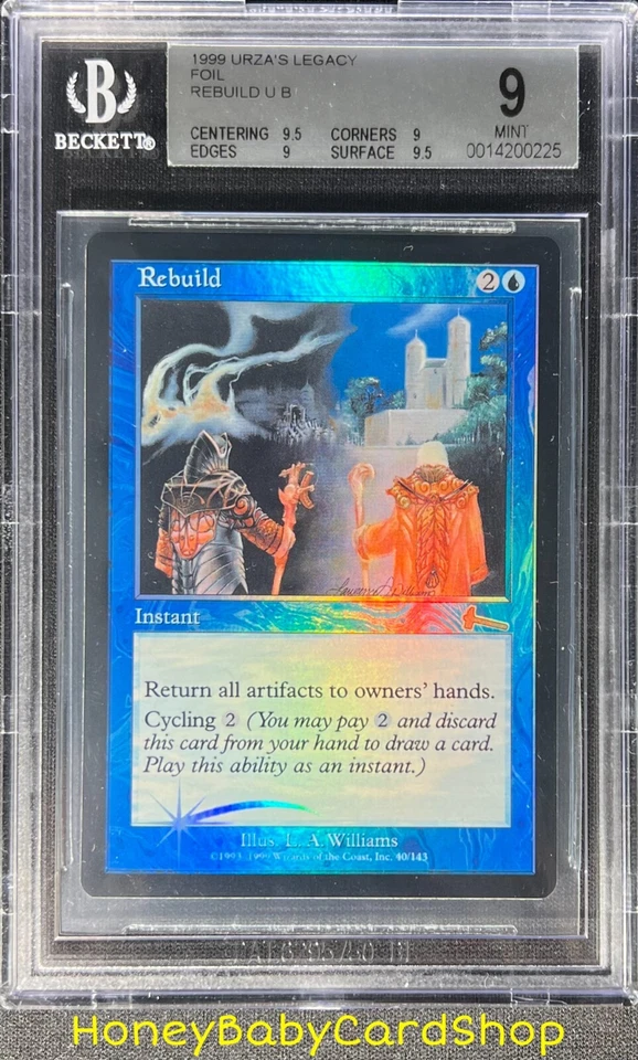 MTG Urza's Legacy Foil 1999 Rebuild BGS 9.0Q++ (Quad++) MINT Silver Age Staple - Image 1 of 4