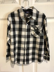 Authentic Graphite Clothing Hemd Jungen 6 schwarz Büffel kariert L/S Tasche exzellenter Zustand - Bild 1 von 8
