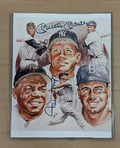 MICKEY MANTLE WILLIE MAYS Yankees Giants Signed 8x10 Photo Picture Autograph COA - Picture 1 of 2
