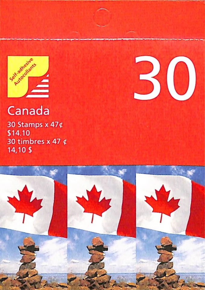 CANADA - Booklet BK237Aa - Glued Flap - Scott 1700 - FLAG OVER INUKSHUK - Image 1 of 1