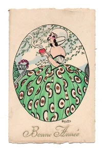 Illustrator Douky Art Deco .charmante Woman. CPA 8281 - Picture 1 of 2
