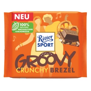 Ritter Sport Groovy Crunchy Pretzel Milk Chocolate and Cornflakes 100g - Picture 1 of 1
