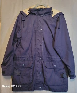 Abrigo/Chaqueta con Capucha St Johns Bay Talla Pequeña Azul Lluvia Viento Cálido Capucha Talla S - Imagen 1 de 15