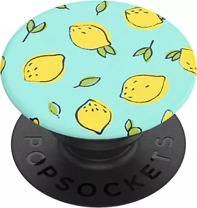 PopSockets PopGrip Phone Grip & Stand Swappable Top Be My Zest Lemon Blue - Picture 1 of 3