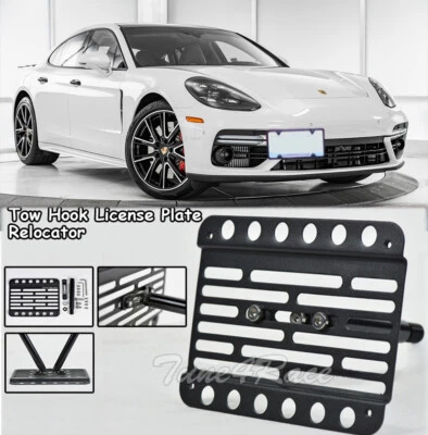 Parachoques delantero para Porsche Panamera 17-Up gancho de remolque soporte de matrícula reubicador Foto 1 de 4