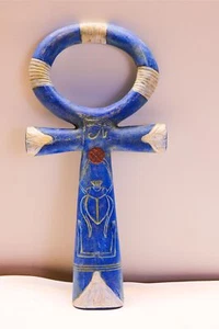 Ancient Egyptian Key of Life Ankh, made from Blue stone, Blue ankh key - Picture 1 of 2