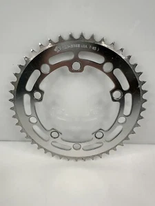 Vintage Tuf-Neck BMX Racing 45t Chainring Tiger 110 130 Silver USA - Picture 1 of 3