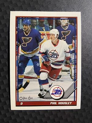 Phil Housley #395 1991-92 O-Pee-Chee Winnipeg Jets hockey - Image 1 of 2