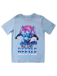 Boys Blue Beetle Super Hero T-Shirt Tee Shirt Size XS (4-5) - Picture 1 of 2
