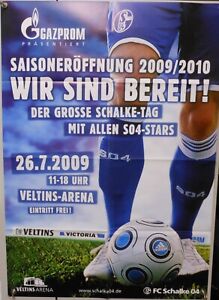 Schalke Tag Poster Plakat Ankündigung Saisoneröffnung Fußball 26.07.2009 FP4