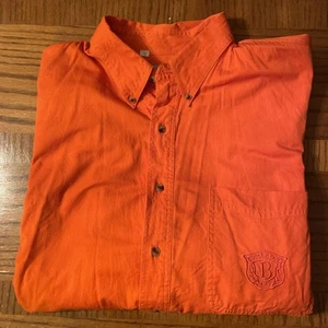 Bugle Boy Men's Orange Vintage Button Up XL Shirt EUC - Picture 1 of 11