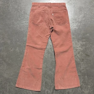 Pantalones de pana vintage años 70 Levi's 663 Bell Bottom EE. UU. pestaña blanca 32x31 salmón - Imagen 1 de 10