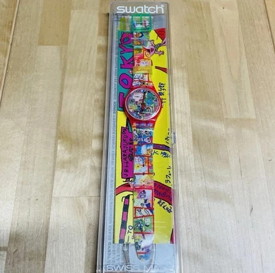 Vintage 1996 Swatch GR133 Harajuku Japão Exclusivo Limitado/300 Relógio Fabricado na Suíça - Imagem 1 de 4