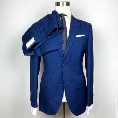 Traje Nautica Para Hombre 2 Piezas Azul Ojo de Pájaro Chaqueta 38R Blazer Pantalones 30Wx31L E121748 Foto 1 de 4