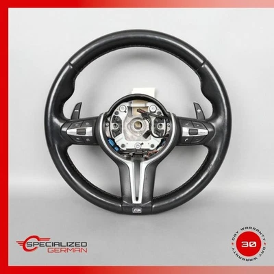Volante deportivo BMW F83 M4 M3 M2 2015-2021 con palancas de cambio negro OEM usado Foto 1 de 4