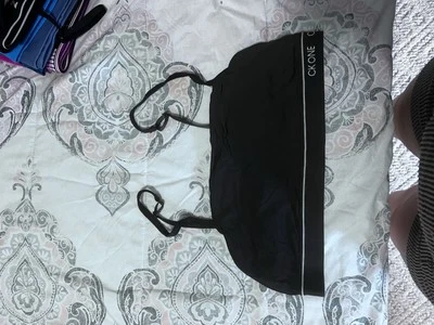 Size Large Calvin Klein Sports Bra, black, adjustable straps, women’s, EUC - Image 1 of 2