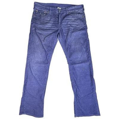 Мужские подлинные винтажные фирменные джинсы Buddha True Religion фиолетовый размер 38x34 - Изображение 1 из 4