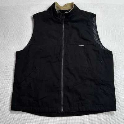 Wolverine Chaleco de Trabajo de Lona Negro Sherpa Cuello Polar Cremallera Completa Para Hombre Talla XL Foto 1 de 4