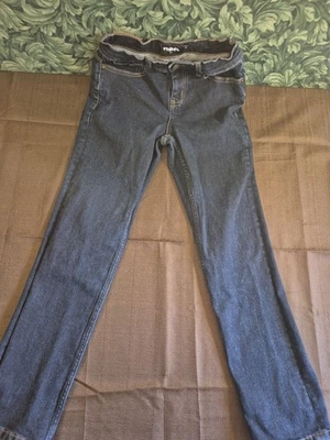 Pantalones de mezclilla azul tiro medio calce ajustado RSQ talla 14 para niños Foto 1 de 4