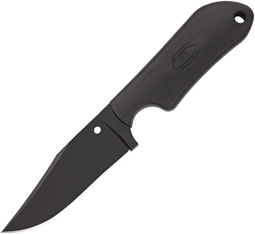 Spyderco Street Beat Light Weight FB15PBBK 3.5" VG-10 Black FRN Fixed Knife - Image 1 of 1