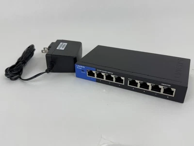 Linksys 8-Port Gigabit Ethernet - Black/Blue - SE3008V2 - U - Image 1 of 4