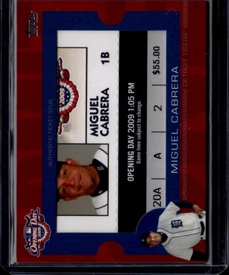 2009 Topps Ticket to Stardom #ODTS-MC Miguel Cabrera Ticket Subs #/55 - Image 1 of 2
