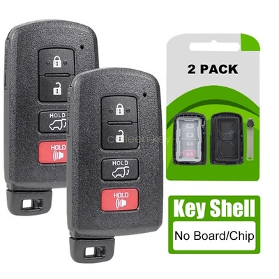 2 para Toyota Highlander 2014 2015 2016 2017 2018 llave inteligente carcasa mando a distancia Foto 1 de 4