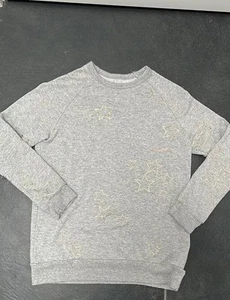 Lauren Moshi girls Gray Sweatshirt with gold foil stars size 10 - Picture 1 of 7