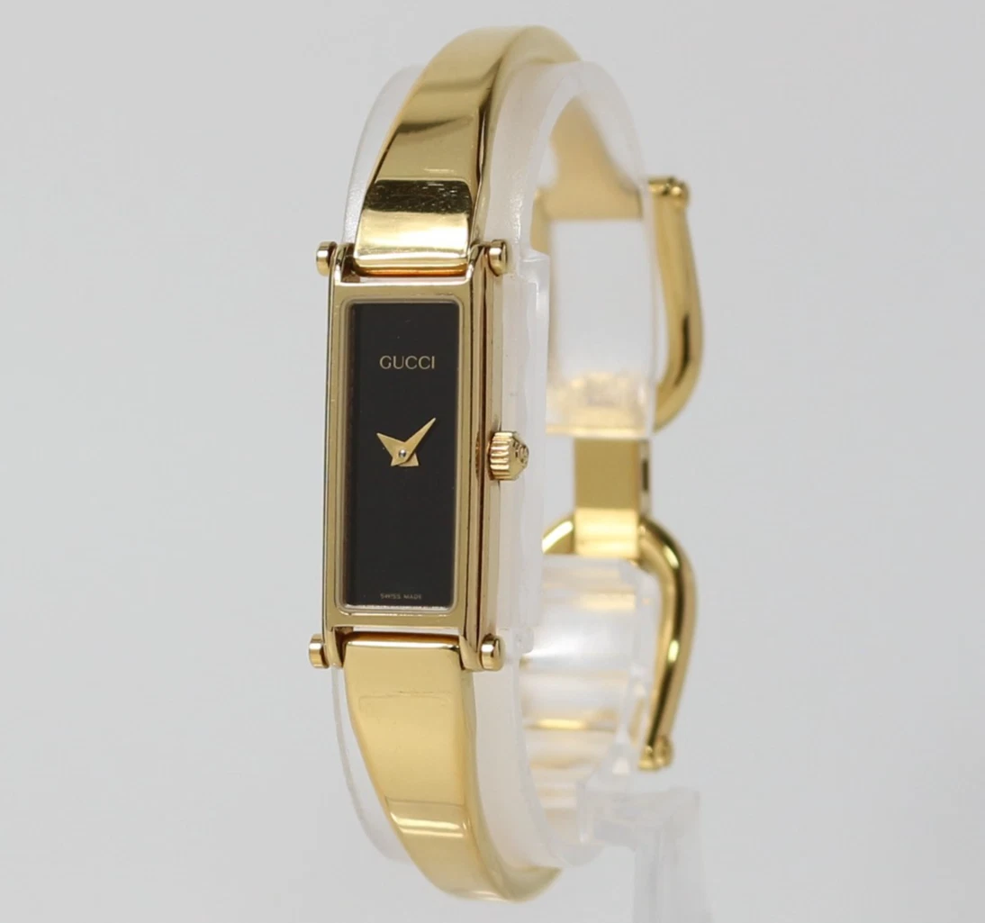 GUCCI レディース腕時計 1500 L ゴールド GUCCI グッチ 腕時計 1500L ステンレススチール ゴールド ブラック文字
