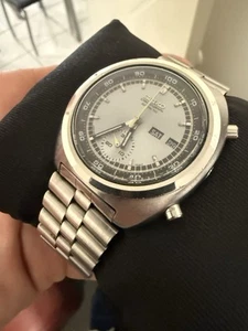 SEIKO 6139-7002 Automatic Chronograph Watch Vintage Mens Gray Dial 17 Jewels - Picture 1 of 7