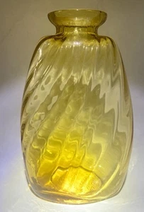 RARE ARTE DE MURANO SILVESTRI Mouth Blown Ripple Vase 7.5in Italy Orig. Label - Picture 1 of 9