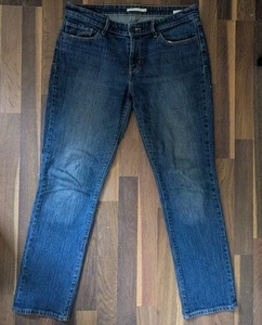 Pantalones de mezclilla LEVIS para mujer rectos 714 W32 L30 azul con cremallera Levi's en muy buena condición/excelente - Imagen 1 de 18
