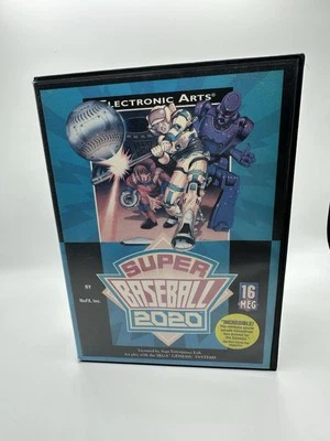 Super Baseball 2020 (Sega Genesis, 1993) Authentic Game Cartridge And Box - Image 1 of 3