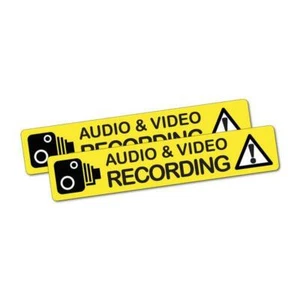Audio & Video Recording Sticker / Decal - Warning Caution Vinyl Car Window Ute - Picture 1 of 1