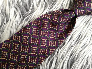 CORBATA DE CABALLO VERDE PÚRPURA TODA SEDA HECHA EN EE. UU. - Imagen 1 de 10