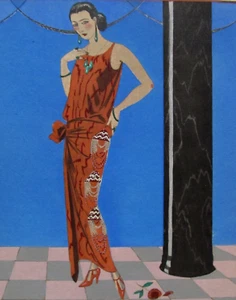 George BARBIER LA CHAMBRE BLEUE D'ARTHENICE pochoir édition originale 1923 - Picture 1 of 5