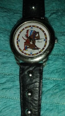 Vintage Pearl Hong Kong Watch Indian Chief Face - image 1 of 4