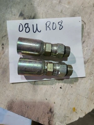 QTY 2** Weatherhead 08U-R08   ( 1/2” x 1/2” ORB Male Swivel Fitting) - Image 1 of 3