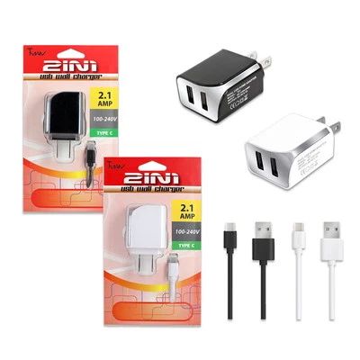 For Samsung Galaxy A12/A32/A52 Wall Outlet charger Premium 2.1A USB-C/TYPE-C USB - Image 1 of 2