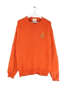 Hugo Boss 90s Vintage Golf Embroidered Pullover Orange M Herren - Bild 1 von 8