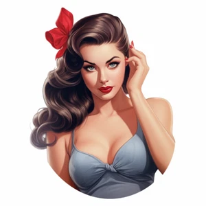 Autoaufkleber Sticker Pin Up Girl Aufkleber 9X9 cm - Bild 1 von 10
