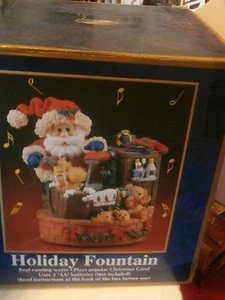 Fontana di Babbo Natale con renne mai rimossa dalla scatola - Foto 1 di 2