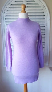 BNWT Marks & Spencer Autograph Dusted Lilac Cashmere Mini Knitted Dress (XS) - Picture 1 of 11