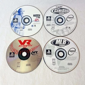 Lot Of 4 Sports Games VR Baseball 97 MLB 2000 Madden 98 GameDay Playstation PS1  - Picture 1 of 9