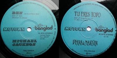 MICHAEL JACKSON (BEN) DIANA & MARVIN 1976 SPLIT 7" TOP RARE CHILEAN PRESS ONLY!! - Image 1 of 4