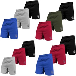 3 PACK MENS CASUAL BASKETBALL SHORTS PLAIN MESH SHORTS GYM FITNESS WORK OUT - Picture 1 of 22