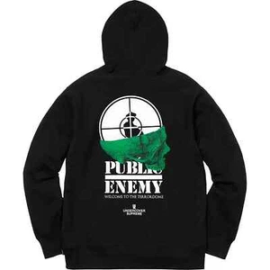 Supreme x UNDERGROUND Public Enemy Hooded Sweatshirt (SS18SW47) Men's Size M-XL - Picture 1 of 2
