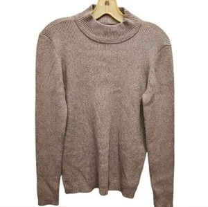 Karen Scott Damen Petite camel hellbraun Stehkragenpullover neu mit Etikett Größe Petite Medium - Bild 1 von 9