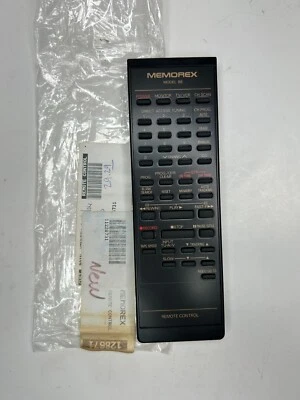 Memorex Model 88 TV VCR Remote Control, Black - OEM NOS for Model 88 VCR - Image 1 of 2
